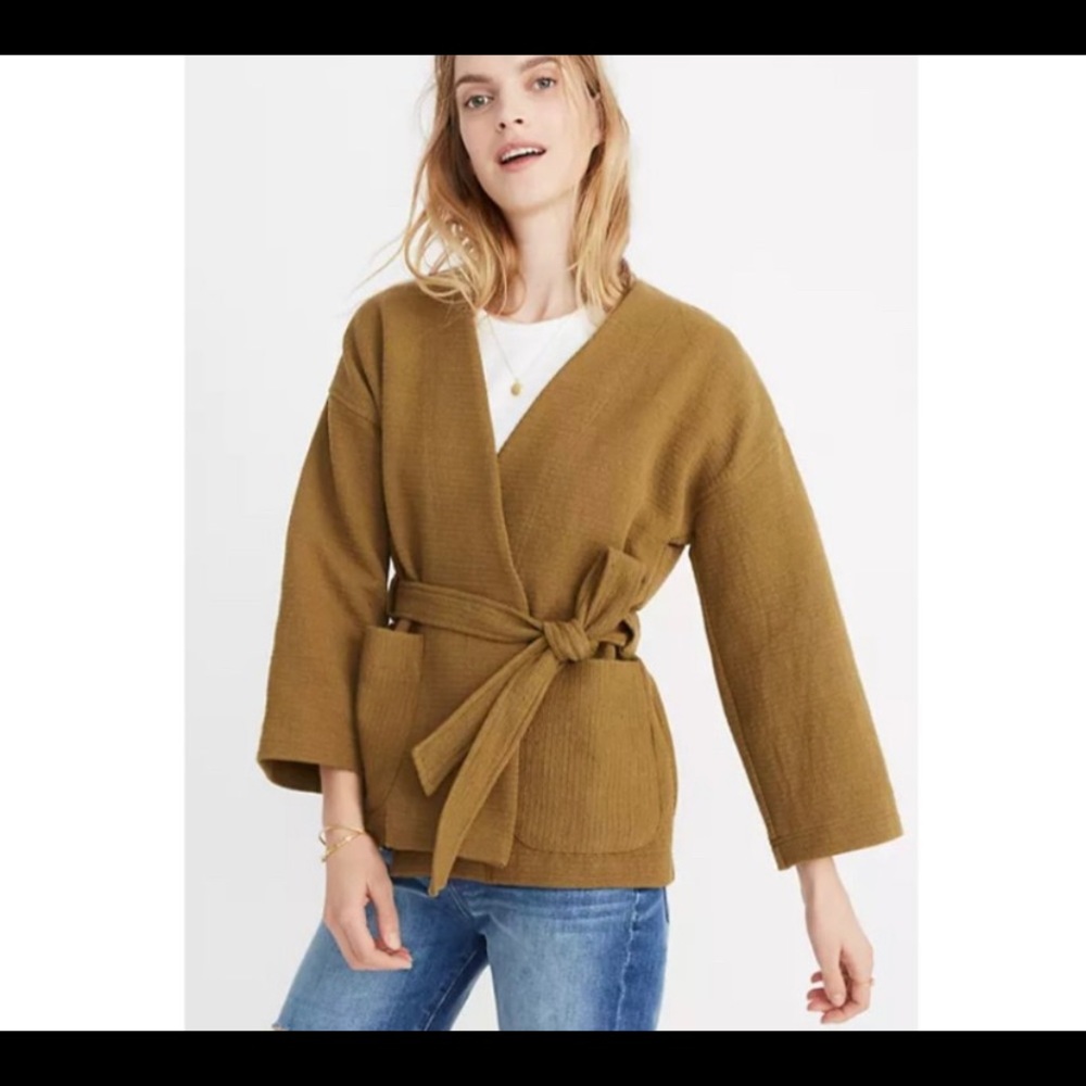 Madewell Texture & Thread Wrap Jacket- sz x1’s Spiced Olive